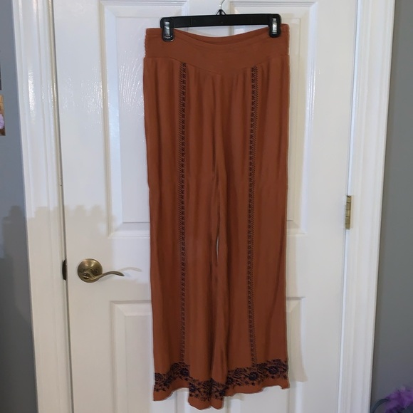 American Eagle Orange Wide Leg Pants, M - Picture 1 of 3